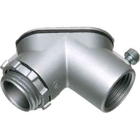 Arlington 90-Degree Right-Angle Conduit Fitting - Pulling Elbow with Cover & Gasket, Corrosion-Resistant Zinc, UL/CSA Listed, 100 Pack