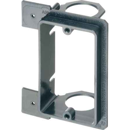 Arlington Industries Low Voltage Mounting Bracket for New Construction - Black Plastic with UL/CSA Listing