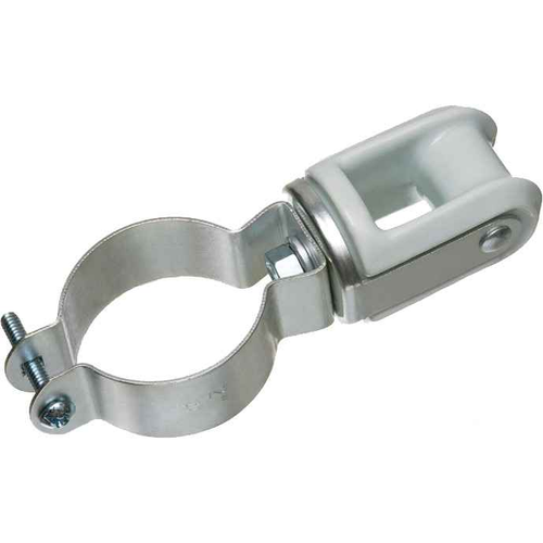 Arlington Industries Porcelain Wire Holder with Solid Rivet Through Head for 2" Conduit - Silver Steel Construction
