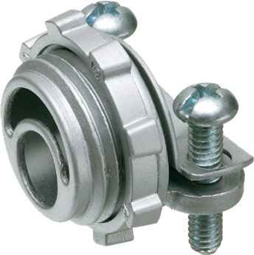 Arlington Industries Zinc Die-Cast 1-1/2" Knockout Cable Connector with Round End Stop Arlington Industries Zinc Die-Cast 1-1/2" Knockout Cable Connector with Round End Stop