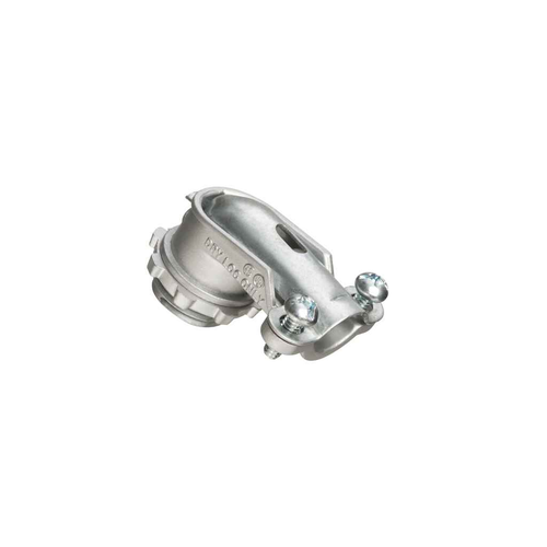 Arlington Industries 90-Degree Flex AC/MC Connector 4" Zinc Die-Cast with cULus Listing, 100 Pack