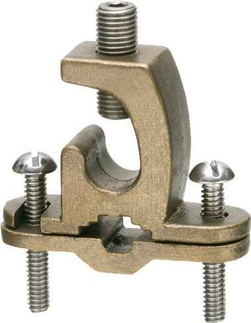 Arlington Industries Bare-Wire Ground Clamps - Solid Bronze Clamps for Pipe, Rod & Rebar