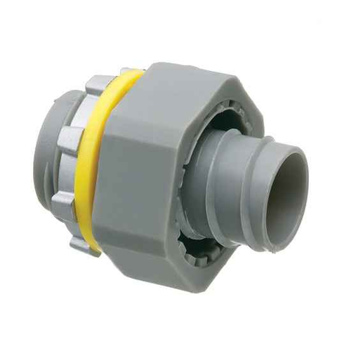 Arlington Industries Non-Metallic Liquid-Tight Conduit Connector Screw-On Straight Type B Gray UV-Rated