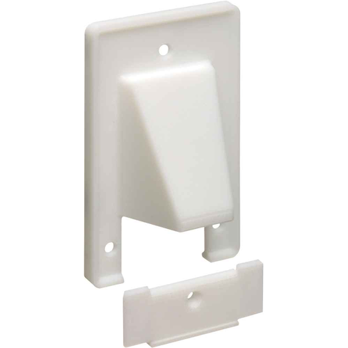 Arlington Industries SCOOP™ Reversible 1-Gang Low-Voltage Cable Entrance Plate - White Non-Metallic Construction