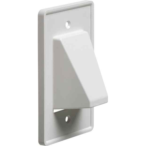 Arlington Industries Reversible Non-Metallic Cable Entrance Plates - White Paintable Plastic Construction