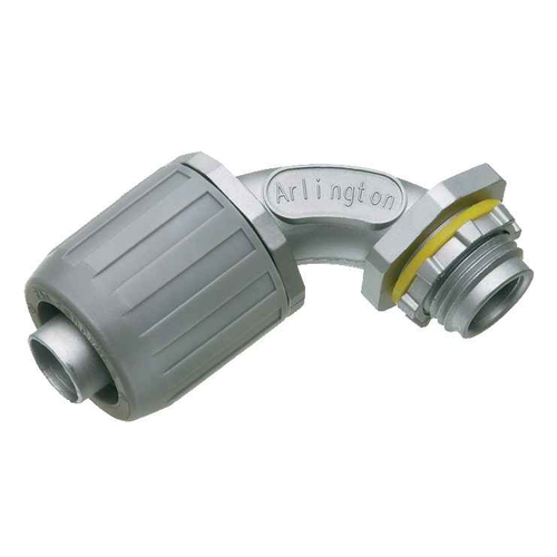 Arlington Industries SNAP2IT 1/2" 90-Degree Zinc Die-Cast Liquid Tight Connector Push-On System