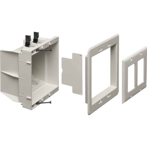 Arlington Industries Fire-Rated Recessed Indoor Inbox - White Plastic Construction