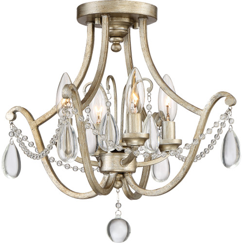 Quoizel QZL-REG1716 Traditional 4 lgt semi flush vintage