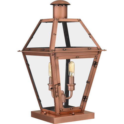 Quoizel  Traditional Outdoor pier base 2 lights aged QZL-RO9110