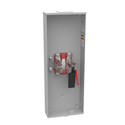 Milbank U4367-XPF-BLG 5 Terminal Ringless Large Closing Plate With 3 In Hub Pack Inside Meter Socket Lever Bypass