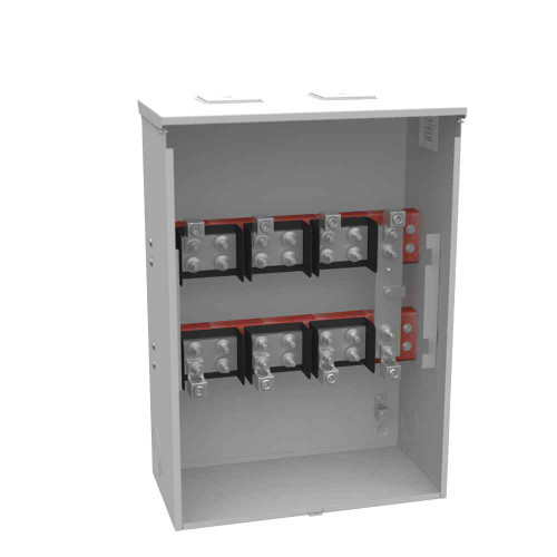 Milbank U2161-XT 13 Terminal Ringless 2 Large Closing Plates Test Switch Provision 24in-34in-12in Painted Steel Single Front Lift Off Screw Cover Hasp