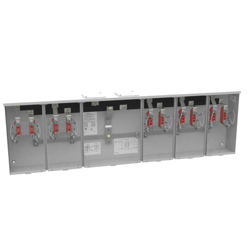 Milbank U1235-X-HSP 4 Terminal Ringless Large Closing Plate 5 Position Stainless Steel Hasp 150 Ampere
