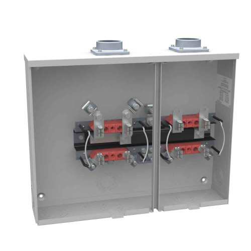 Milbank 4 Terminal Ringless Meter Socket 2 In Hub 2-4 Position Wide Shell