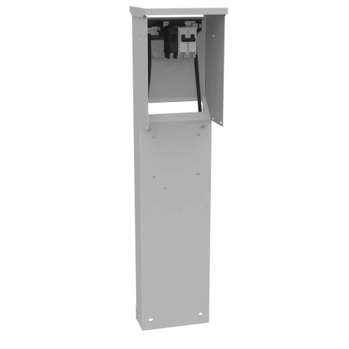 Milbank U5951-O 100-Ampere Unmetered Plain Top Single Pedestal Pad Mount