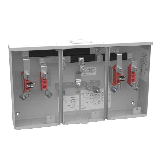 Milbank U3522-XL-5T-K1-BLG 5 Terminal Ring Type Small Closing Plate 2 Position Single Connector 6-350kcmil with 7/8" Barrel Lock Provision