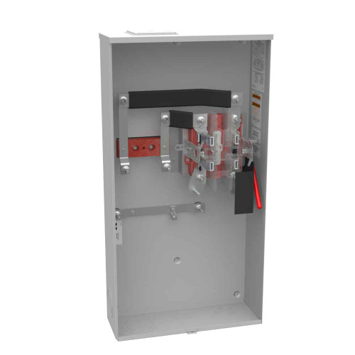 Milbank U4980-X 4 Terminal Ringless Large Closing Plate Lever Bypass Side Bussed PEPCO