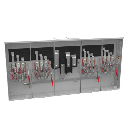 Milbank U2734-XT 7 Terminal Ringless Meter Socket 2 Large Closing Plates Lever Bypass 4 Position