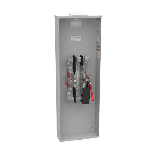 Milbank 4 Terminal Ringless Meter Socket Large Hub Open Adapt To Small Hub Open Lever Bypass Tall Shell