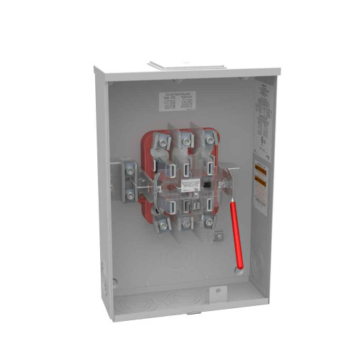 Milbank UAP9701 7 Terminal Ringless Meter Socket - Lever Bypass, Aluminum Painted