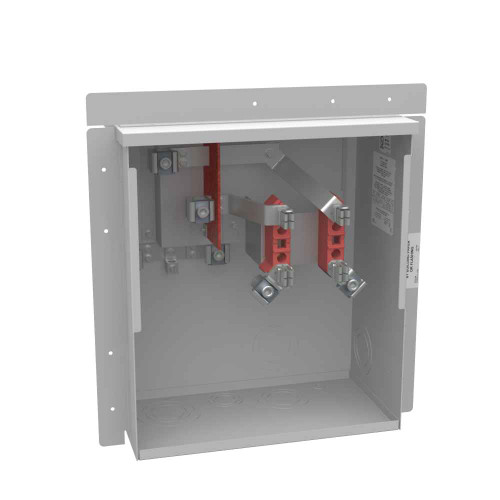 Milbank Single Position Sockets 200 Amps, 4 Terminals, Flush-Mount Ring-Type