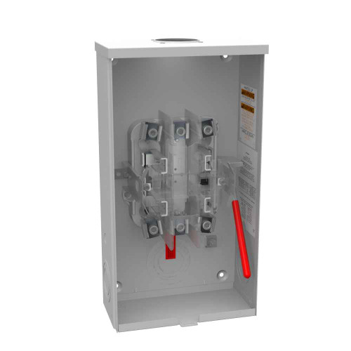 Milbank U1207-RL 4 Terminal Ringless Meter Socket Small Hub Open Lever Bypass