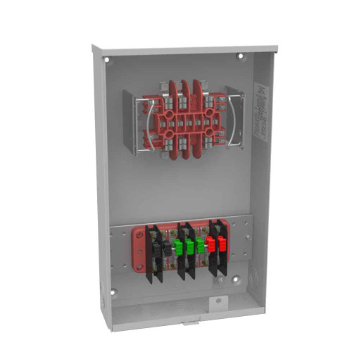 Milbank 6 Terminal Ringless Meter Socket, Utility Grade Network Meter Base, Outdoor Rated