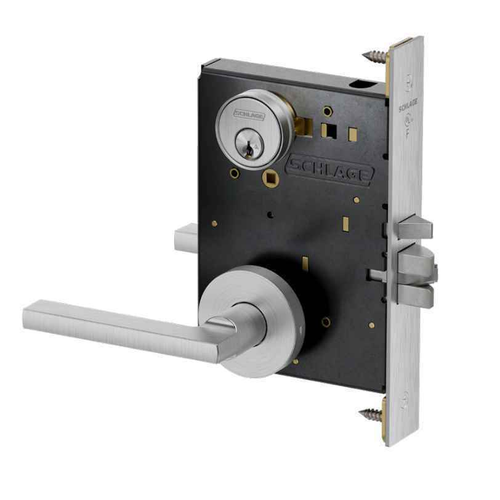 Schlage PM050 Grade 1 Entrance/Office Mortise Lock, Standard Cylinder - Neptune Lever