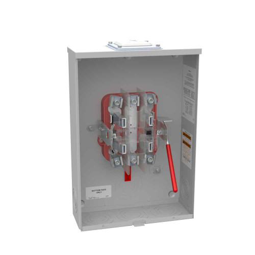 Milbank U9800–U9801 4 Terminal Ringless Meter Socket - Lever Bypass Configurations