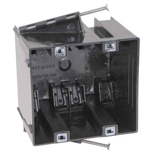 Carlon 2-Gang Non-Metallic Switch Box with Nail-On Mounting and Cable Clamps