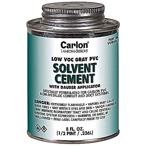 Carlon Low Volatile Organic Compounds Gray PVC Solvent Cement with Dauber