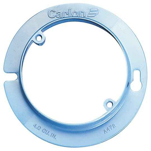 Carlon 1/2 Inch Raised Round Blue Non-Metallic Plaster Ring - 3.2 Cubic Inch