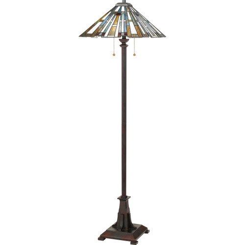 Quoizel QZL-TFMK9362 Traditional Floor lamp tiffany 2 light valiant bronz