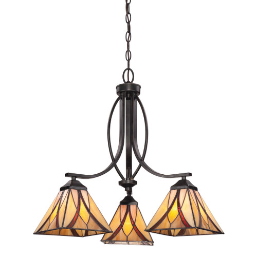 Quoizel QZL-TFAS5003 Transitional Chandelier tiffany valiant 3lt