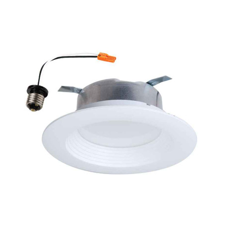 HALO Recessed Baffle LED Trim, 600 lumen, 90+ CRI, 3000K CCT, 120V 60Hz, Phase Cut dimming 10%, Matte White, 12 pack