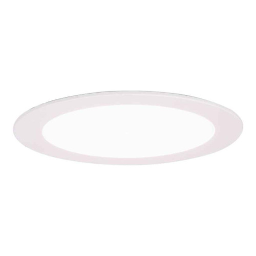 HALO HLB Slim Low-Glare Canless LED Downlights, oversized trim, matte white