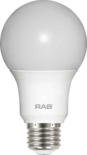 RAB A19 LED Bulb – 9W, 800 Lumens, 2700K/5000K, E26 Base, Non-Dimmable