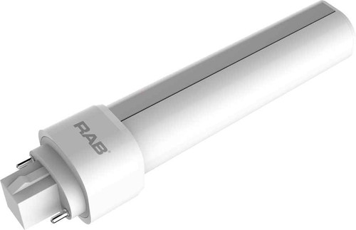 RAB PLC-9H LED Compact Lamp (9W, 950–1000 Lumens, Horizontal, Ballast Bypass, Selectable CCT Options)