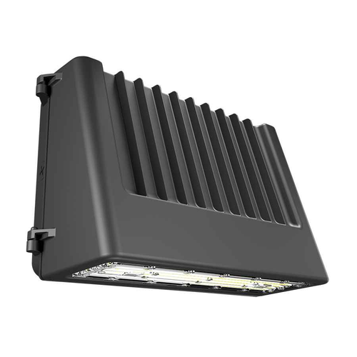 RAB SLIM Full-Cutoff LED Wall Pack - 40W-150W Field-Adjustable, 5000K, Bronze Finish