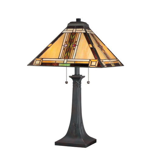 Quoizel QZL-TFNO6325 Transitional Table lamp tiffany valiant 2lt