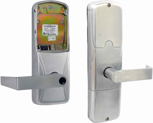 Schlage Electronics Less Reader Stand Alone Classroom/Storeroom, Mortise Lock, Rhodes Lever, Key-in-Lever, Less Cylinder, 2-3/4in Backset, UL, ANSI Strike, Field Reversible Handing, Grade 1