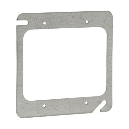 Crouse-Hinds 4" Steel Square Outlet Box Mud Ring - Two Device Configuration