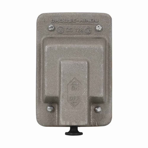 Eaton Crouse-Hinds DS128 Raintight Snap Switch Cover - Cast Aluminum Single-Gang with Gasket