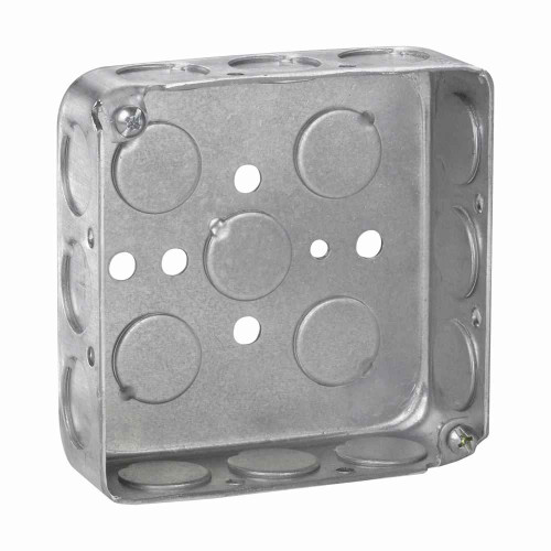 Eaton Crouse-Hinds 4" Square Outlet Box 18.0 Cubic Inch Capacity - Conduit (no clamps), Drawn