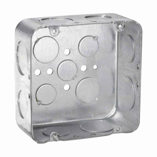 Eaton Crouse-Hinds 4-11/16" Steel Square Outlet Boxes 42 Cubic Inch, UL-Listed