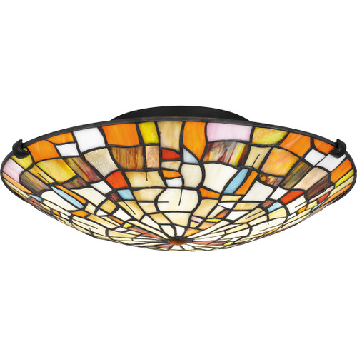 Quoizel QZL-TF5620 Traditional Flush mount tiffany 2 lights