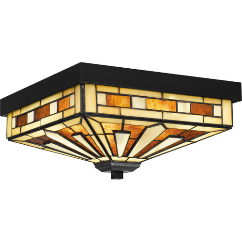 Quoizel QZL-TF5622 Traditional Flush mount tiffany 2 lights