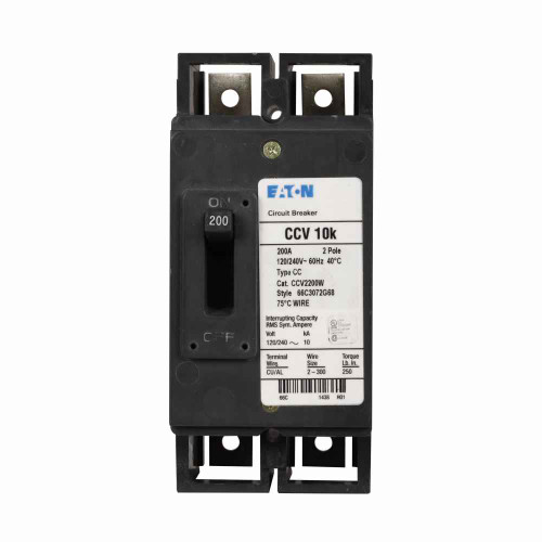 Eaton CCV2125 Series – Tenant Main Circuit Breaker – 125 A, 2-Pole, 120/240 V, 10 kAIC