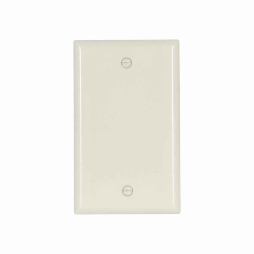 Eaton Standard Size Blank Wallplate Almond Thermoset Single Gang