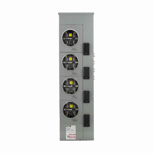 Eaton Meter Stack Module Three-Phase In Single-Phase Residential 800A 3-Socket Group Metering 120/208V Indoor/Outdoor - Ringless Style Covers with Lever Bypass