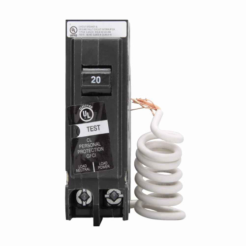 Eaton CL Ground Fault Breakers- Classified 1-Inch GFCI -1-Inch (25.4 mm) per Pole, 10 kAIC